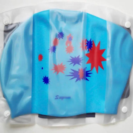 Silicone Waterproof Long Hair Swimming Cap Printed For Women | Syndmart