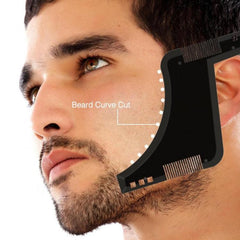 Outil de moulage de peigne à barbe double face Outil de mise en forme de barbe avec peigne intégré