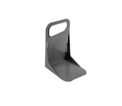 Car Trunk Fixed Partition Bracket Keeps Items From Shifting - grey trunk partition bracket with handle and adhesive base to prevent items sliding