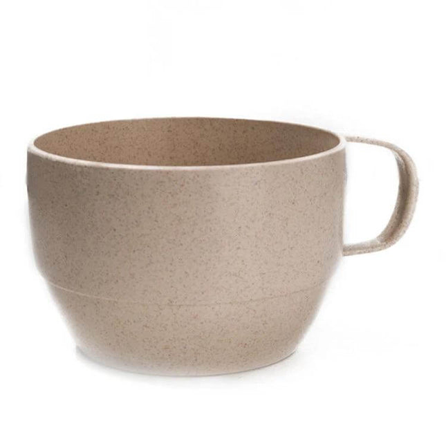 Wheat Straw Coffee Cup 201-300ml For Home Office Use beige speckled cup with handle, lightweight 201–300ml eco-friendly wheat straw drinkware