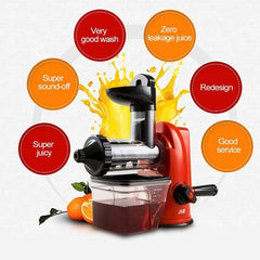 Portable Multifunction Manual Juicer for Home Use - Ideal for Apples, Oranges, and Wheatgrass