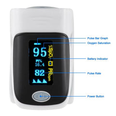 Portable Finger Pulse Oximeter with Heart Rate Monitoring and OLED Display