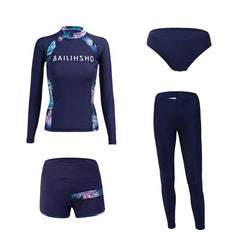 Women's Long-Sleeve UV Protection Diving Suit - Slimming Surf Swimsuit