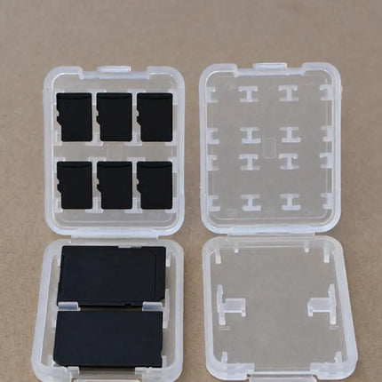 Transparent Mini Storage Box for Memory, SD, and TF Cards