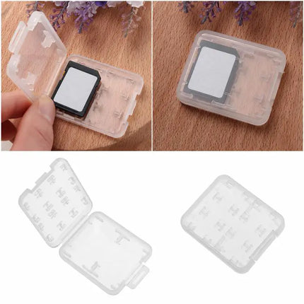 Transparent Mini Storage Box for Memory, SD, and TF Cards