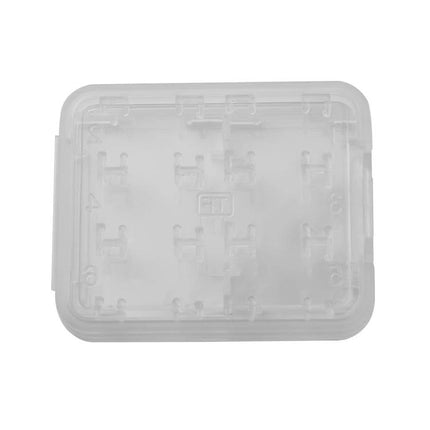 Transparent Mini Storage Box for Memory, SD, and TF Cards - clear durable plastic case to protect and organize cards, dust and moisture resistant