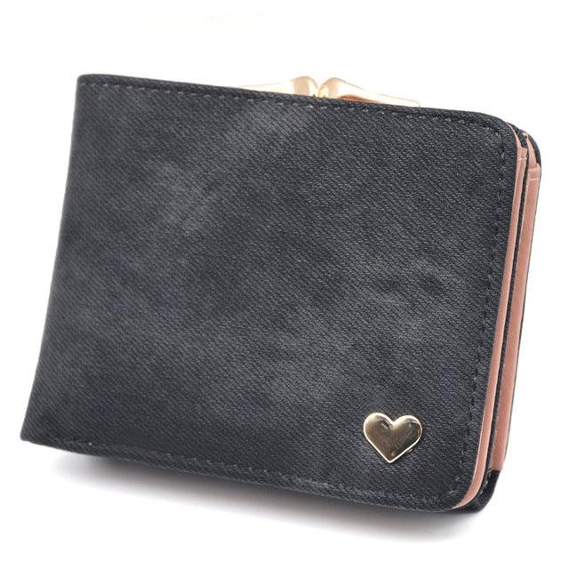 Stylish Women's Mini PU Leather Clutch Wallet with Card Holder