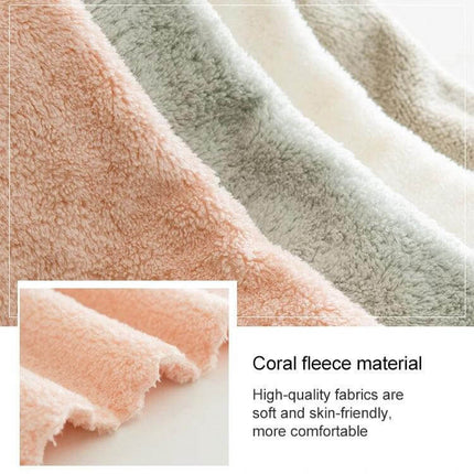 Coral Fleece Face Towel 30x30cm for Everyday Use at Home - Soft Plush Coral Fleece Close-Up Showing Texture And Colors