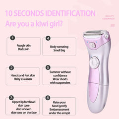 Lady's Electric Hair Epilator for Body, Face, and Bikini Area