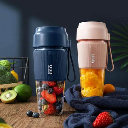 Portable Juicer Mini Electric Blender Pink For Smoothies On The Go - compact 300mL USB cordless blender with fruits, lightweight travel smoothie cup