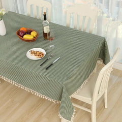 Elegant Cotton Linen Dining Tablecloth for Events, Series 1