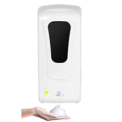 Essential Automatic Soap Dispenser for Daily Home Hygiene white touch-free wall-mounted dispenser with foam soap in hand