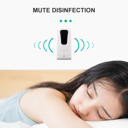 Essential Automatic Soap Dispenser for Daily Home Hygiene touch-free sensor dispenser shown above a sleeping woman to promote quiet, hygienic use