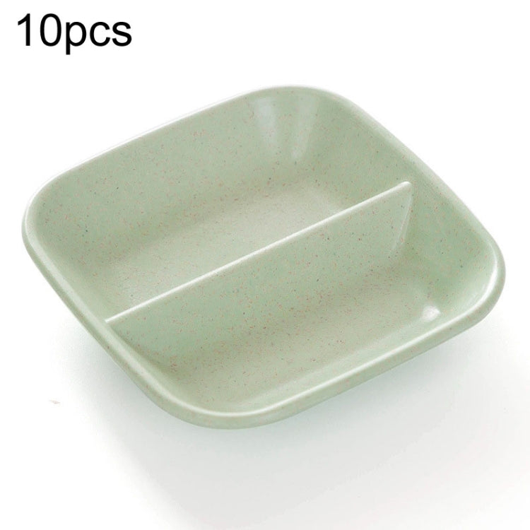 10pcs Kitchen Accessories 2 In 1 Seasoning Sauce Dishes Wheat Straw Salad Saucer Bowl