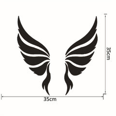 Elegant Angel Wings 3D Crystal Mirror Wall Stickers for Bedroom Decor