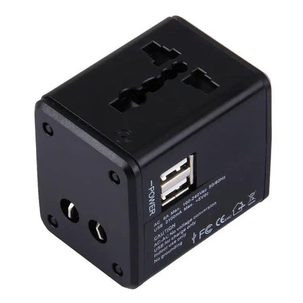 Universal Travel Adapter for Worldwide Use with Dual USB Ports