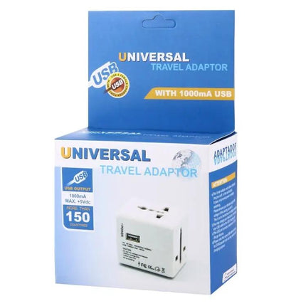 Universal Travel Adapter for Worldwide Use with Dual USB Ports