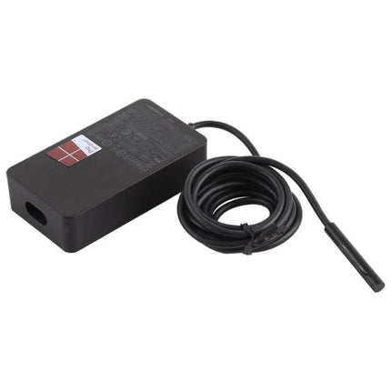 Microsoft Power Adapter for Surface Pro 5 with EU Plug replacement charger for models 1796 1769, black adapter with coiled cable and EU plug