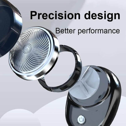 Portable Mini Waterproof Electric Shaver For Travel with ergonomic honeycomb mesh blade, compact waterproof design for on-the-go grooming