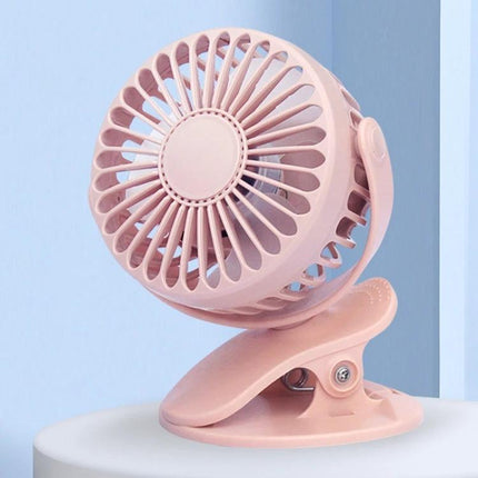 Compact USB-Powered Mini Clip Fan for Desk and Travel Use - pink portable clip-on desk fan for cooling at work and travel
