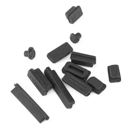 Universal Silicone Dust Plug for Laptop Port Protection - black assorted silicone port dust plugs set
