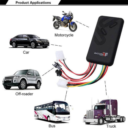 GPS Tracker for Monitoring Vehicle Locations and Security - compact wired tracker for cars, motorcycles, buses, trucks and off-road vehicles