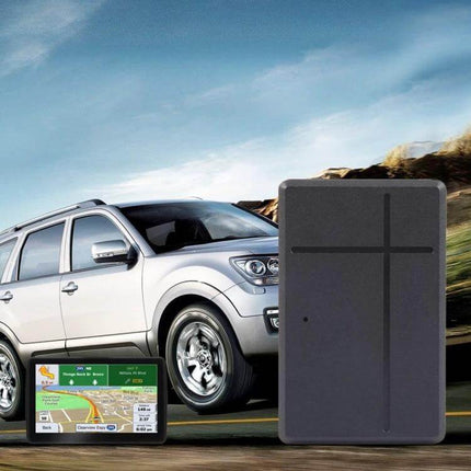 Compact Magnetic GPS Tracker for Everyday Item Tracking attached to vehicle with app map display