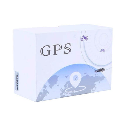 Compact Magnetic GPS Tracker for Everyday Item Tracking shown in packaging box with map pin graphic