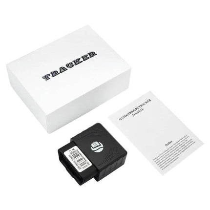 GPS Tracker for Real-Time Vehicle Location Monitoring OBD II plug-and-play device with box and manual
