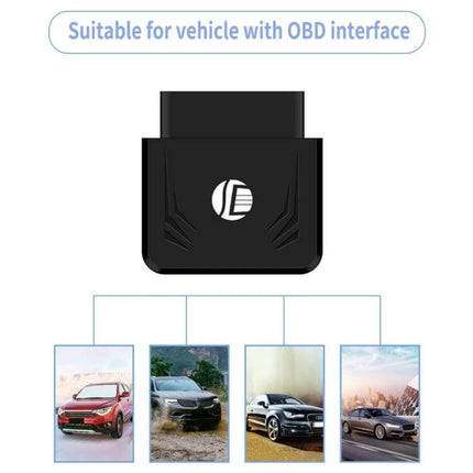 GPS Tracker for Real-Time Vehicle Location Monitoring OBD II plug-in device showing compatibility with personal cars and fleet vehicles