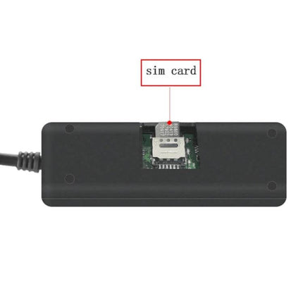 TK205 GPS Tracker for Real-Time Vehicle Monitoring SIM card slot close-up showing internal SIM tray for vehicle tracking device