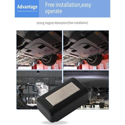 Portable Vehicle GPS Tracker for Real-Time Monitoring - magnetic plug-and-play tracker shown mounted under vehicle for discreet real-time vehicle tracking