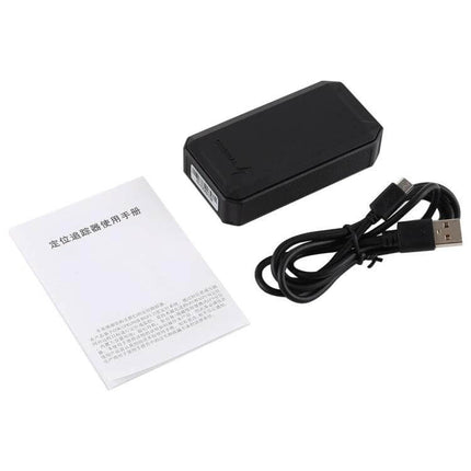 C6 GPS Tracker with Magnetic Mount for Vehicle Security black tracking device with USB cable and manual