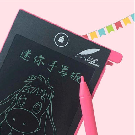 CHUYI 4.4 Inch LCD Writing Tablet with Stylus for Drawing and Doodling - pink portable doodle pad for kids and note-taking