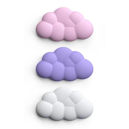 Memory Foam Wrist Rest for Comfortable Office Mouse Pad Use - pastel cloud-shaped slow-rebound wrist supports in pink, purple, white