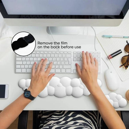 Memory Foam Wrist Rest for Comfortable Office Mouse Pad Use - slow-rebound contoured wrist support for keyboard and mouse