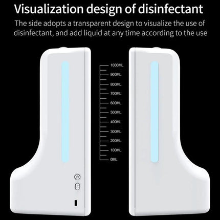 K9 Pro Essentials for Daily Home Health and Hygiene white automatic soap dispenser with transparent disinfectant level gauge and 1000ml markings