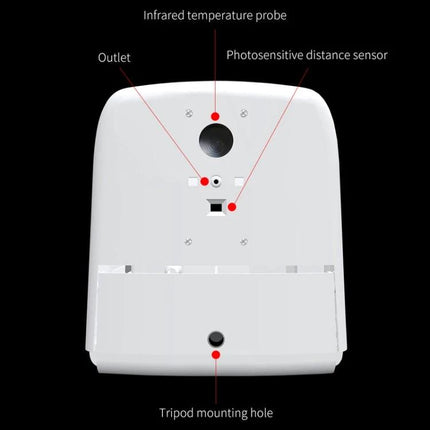 K9 Pro Essentials for Daily Home Health and Hygiene wall-mounted soap dispenser with infrared temperature probe, photosensitive distance sensor and tripod hole