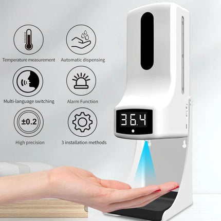 K9 Pro Essentials for Daily Home Health and Hygiene automatic soap dispenser with thermometer and digital display