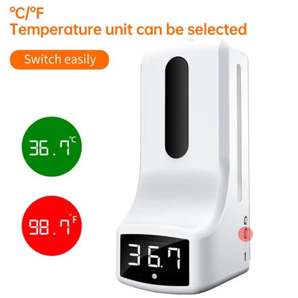 K9 Pro Essentials for Daily Home Health and Hygiene automatic soap dispenser with temperature display and °C/°F switch