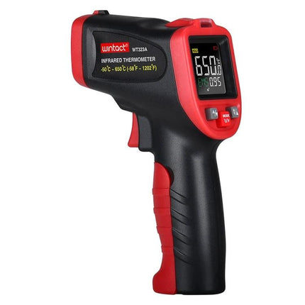 Wintact Portable Infrared Thermometer for Contactless Surface Checks, handheld non-contact IR gun showing digital display