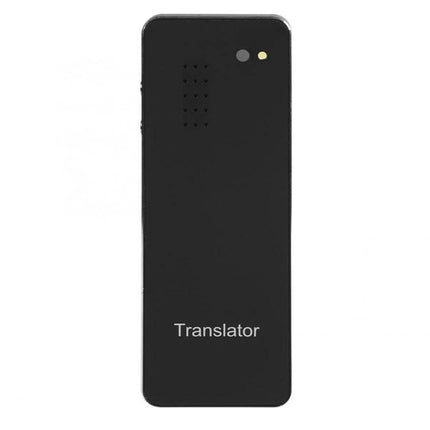 Compact Voice Translator for Travel and Business Needs - black handheld translator device with speaker and flash