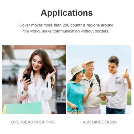 A Handheld Translator For Everyday Global Interactions used by travelers asking directions and shopping to bridge language barriers