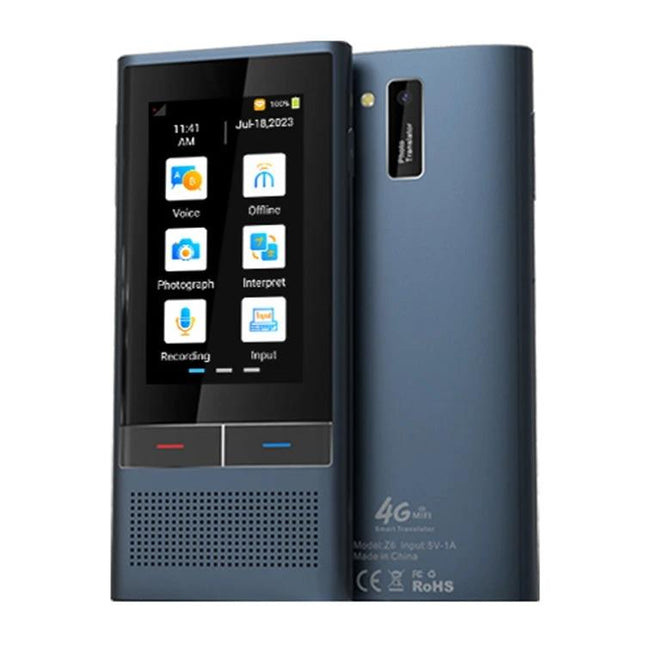 Handheld Language Translator for Daily Travel Conversations compact dual-screen pocket translator for offline voice and text translation