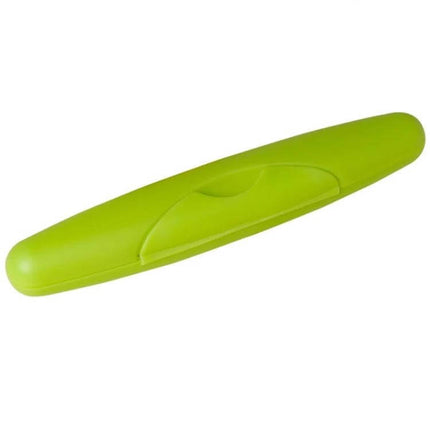 Travel Portable Toothbrush Box With Locking Lid For On The Go - lime green compact PP plastic travel toothbrush case