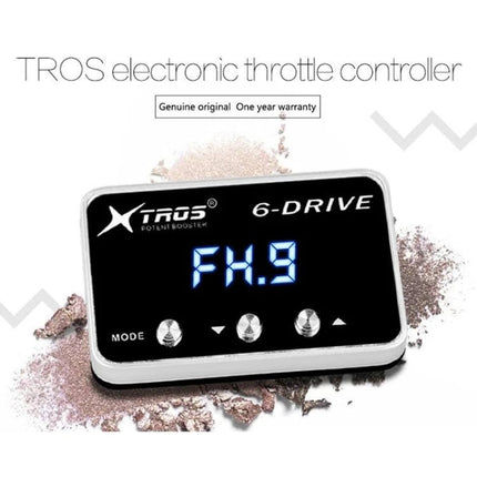 TROS Electronic Throttle Controller For Ford Ranger compact 6-mode unit with bright LED display showing FH.9 for quicker accelerator response