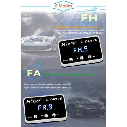 TROS Electronic Throttle Controller For Ford Ranger digital LED display showing FH and FA modes for sharper throttle response