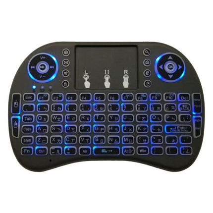 I8 Air Mouse Wireless Backlight Keyboard with Touchpad for Smart TVs - compact backlit mini keyboard with touchpad for TV control