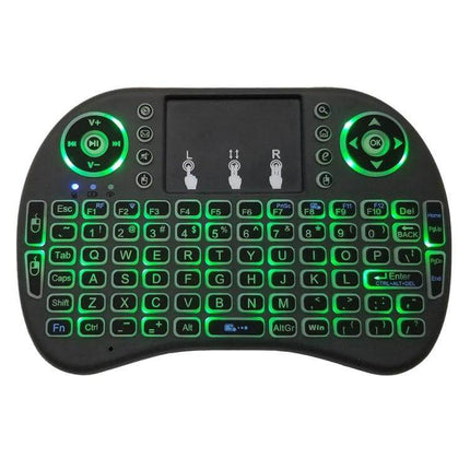 i8 Air Mouse Wireless Keyboard with Touchpad for Smart TVs compact backlit wireless keyboard with touchpad for streaming and gaming