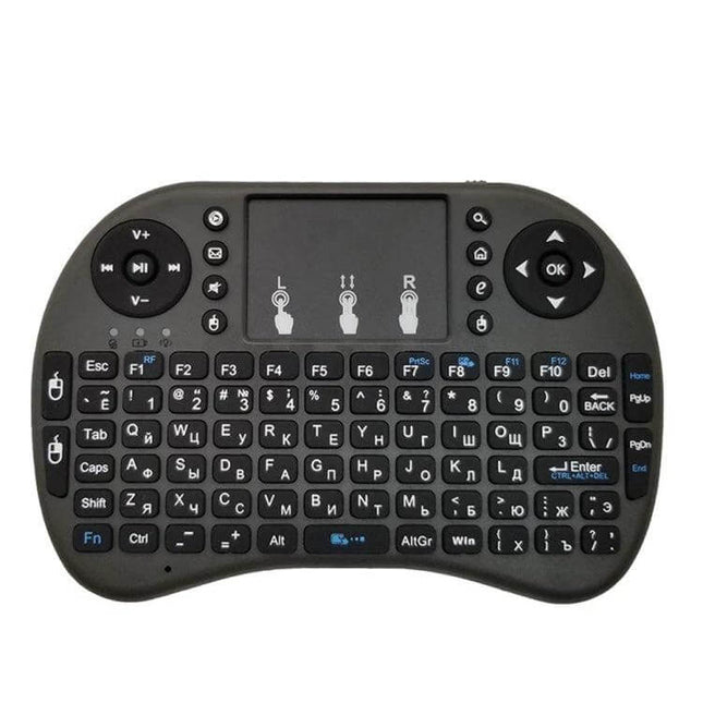 i8 Air Mouse Wireless Keyboard with Touchpad for Smart TVs compact 92-key 2.4GHz wireless keyboard and touchpad for TV navigation